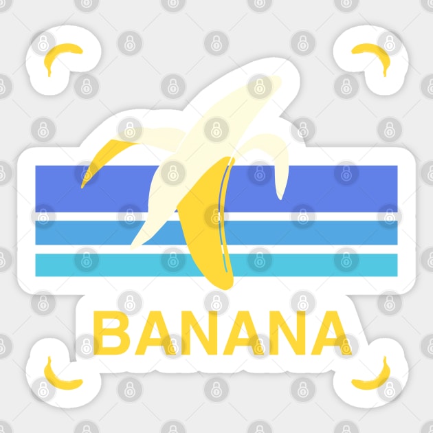 Retro banana design Sticker by Mimie20